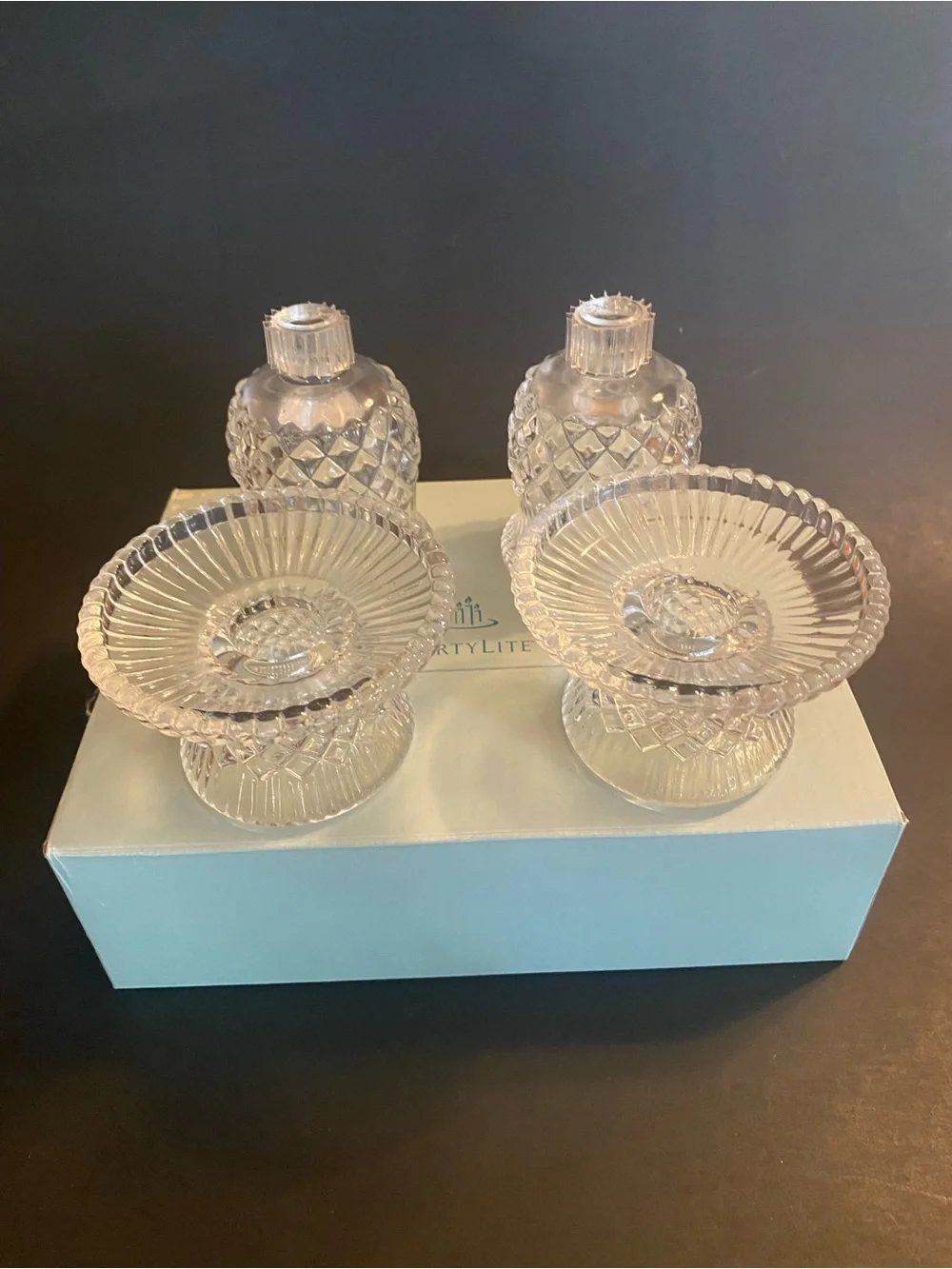 Partylite Votive Candle Holder Set of Two  Original Box Williamsburg Retired - Picture 4 of 8